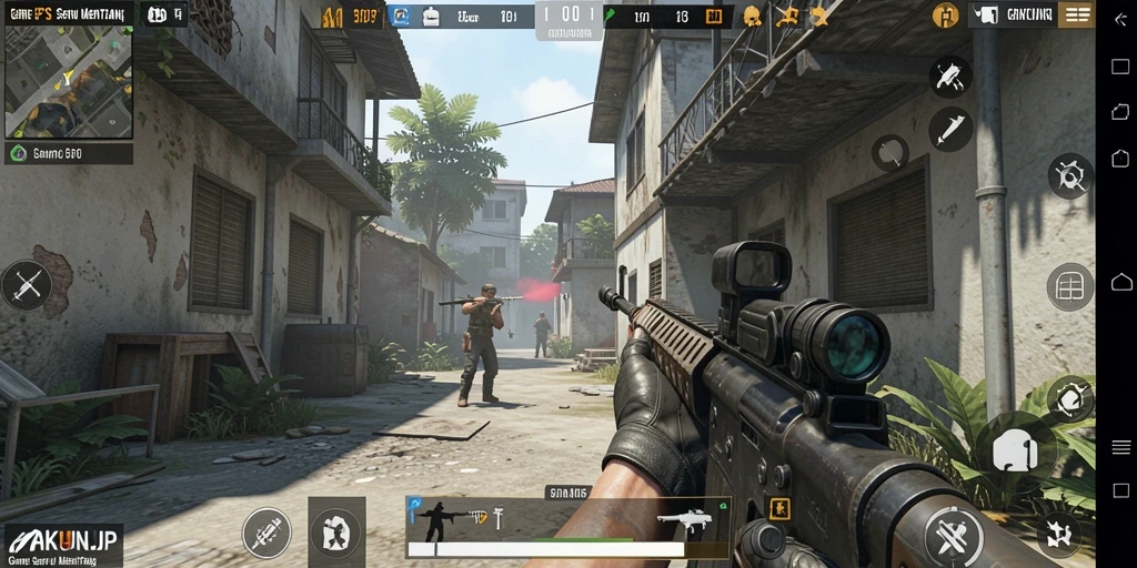 Screenshot dari gameplay AKUNJP yang intens dan seru.