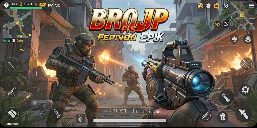 Tangkapan layar BROJP menunjukkan aksi tembak-menembak yang mendebarkan.