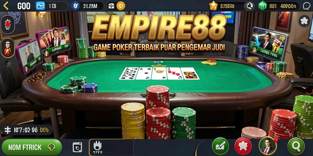 Tampilan gameplay poker di EMPIRE88 yang seru dan interaktif.