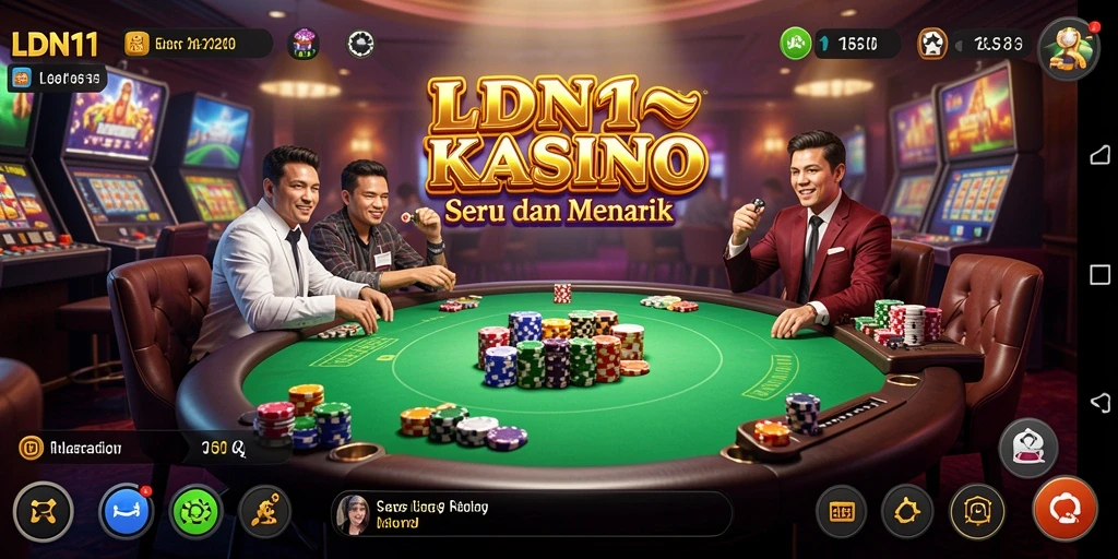 Screenshot utama LDN11 menampilkan aksi seru permainan Kasino.