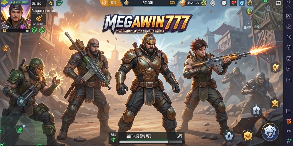 Tampilan gameplay seru dalam battle royale di MEGAWIN777.