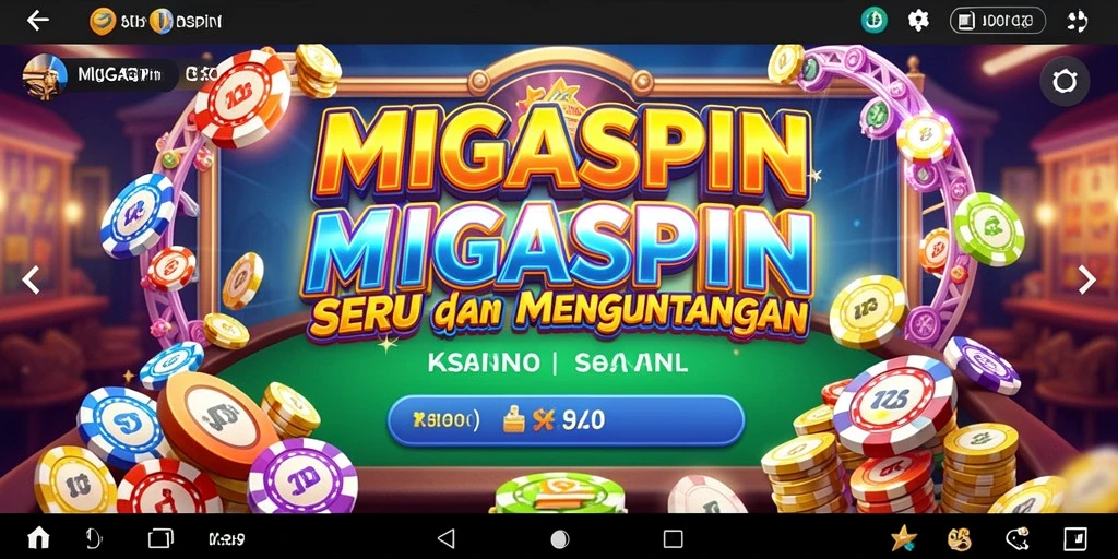 Tampilan gameplay seru dan menghibur dalam MIGASPIN.