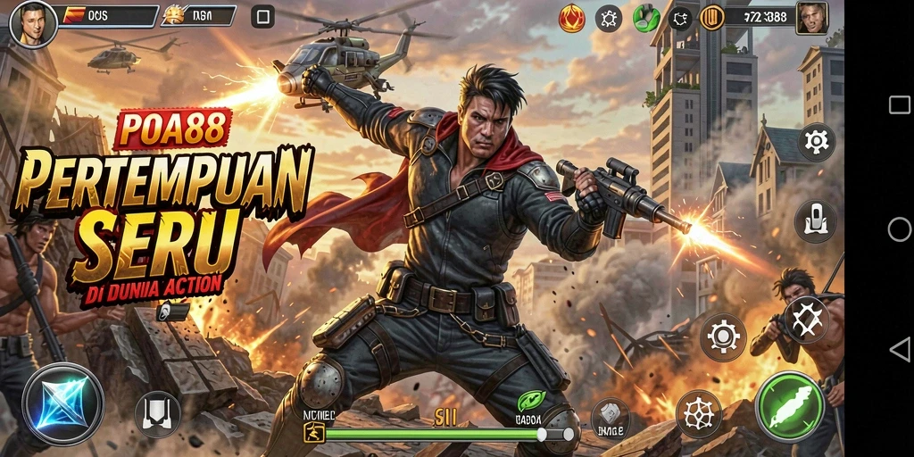 Screenshot menunjukkan aksi pertempuran seru di POA88.