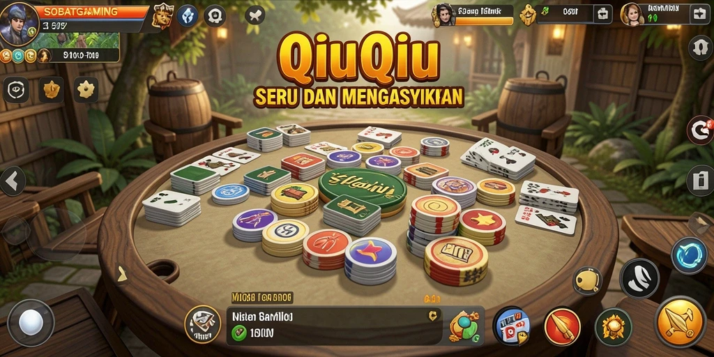 Screenshot menunjukkan gameplay seru QiuQiu SOBATGAMING.
